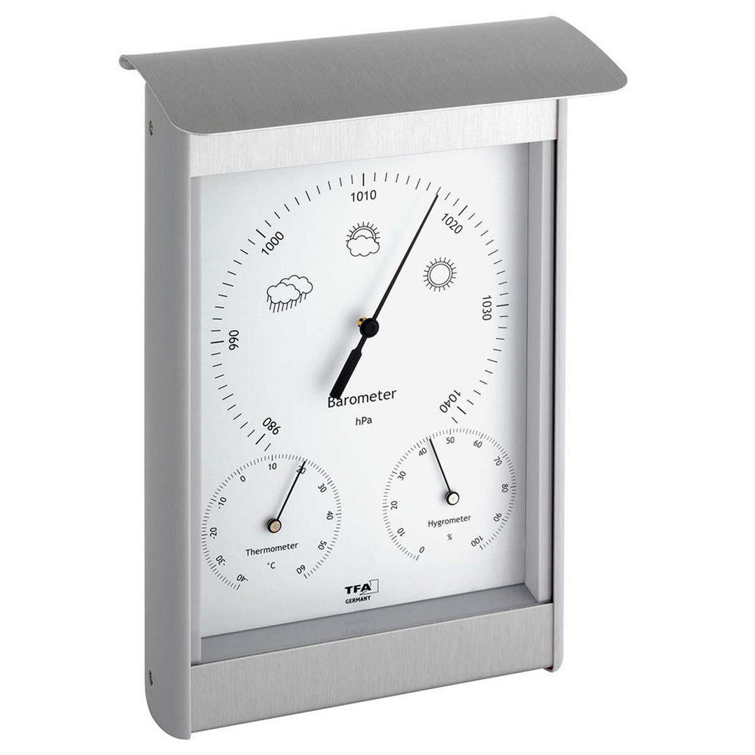 TFA Domatic Outdoor Weatherproof Aluminium Weather Station, 22cm