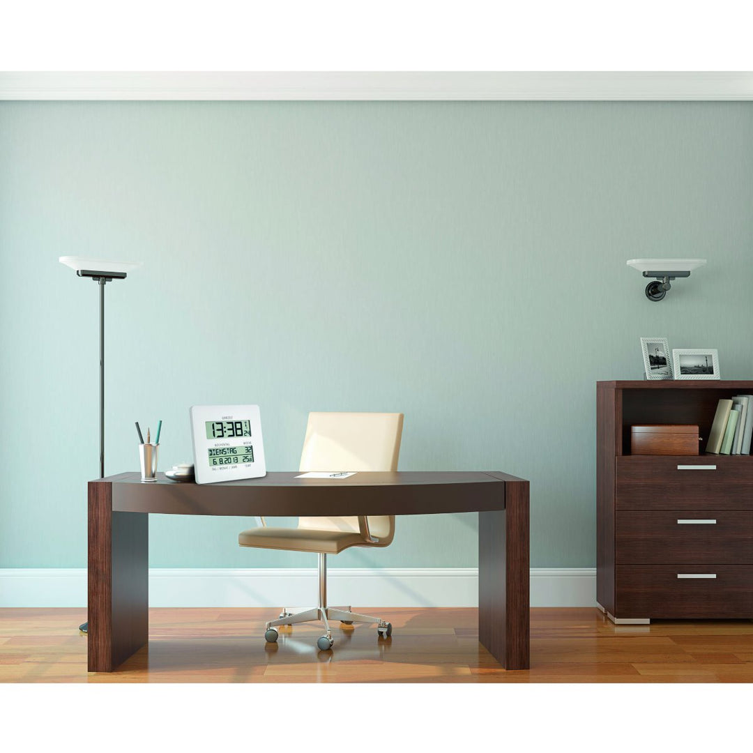 TFA Temperature Day Date Digital Alarm Wall or Table Clock, 20cm