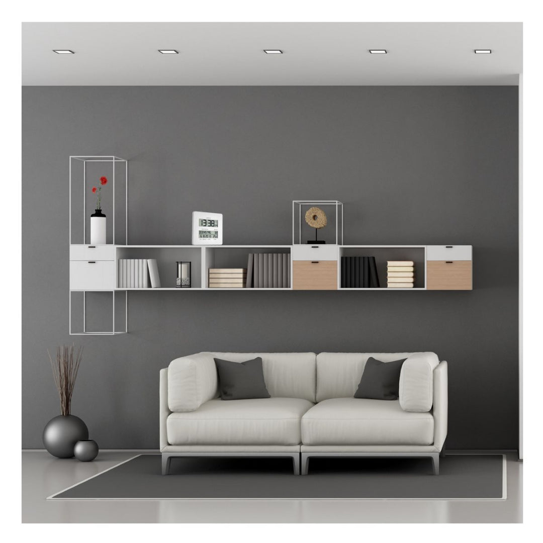 TFA Temperature Day Date Digital Alarm Wall or Table Clock, 20cm