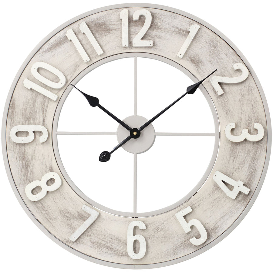 Toki Chester Distressed Wall Clock 60cm 23095 1
