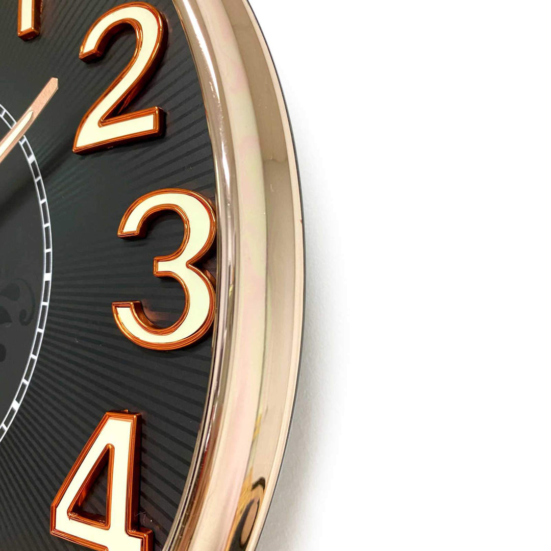 Victory Leopold Luminous and 3D Numbers Wall Clock Black 38cm CCJ-3013B 4