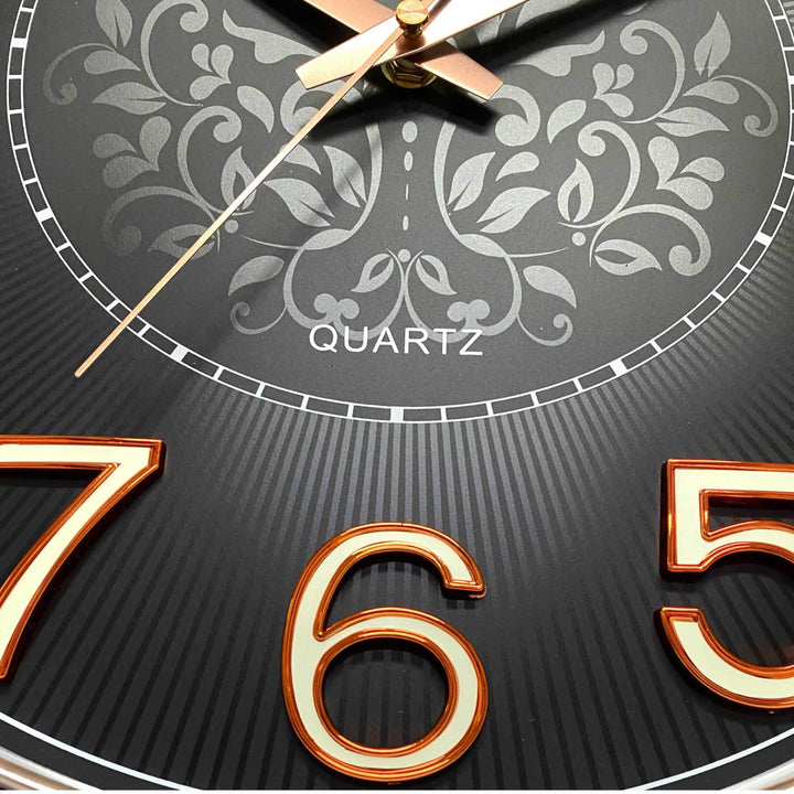 Victory Leopold Luminous and 3D Numbers Wall Clock Black 38cm CCJ-3013B 6