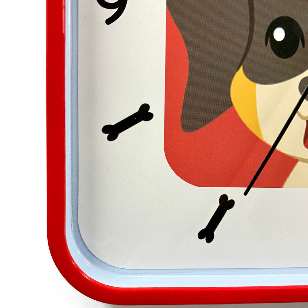 Victory Puppy Dog Tiny Square Wall Clock Red 19cm CJH-6003R 4