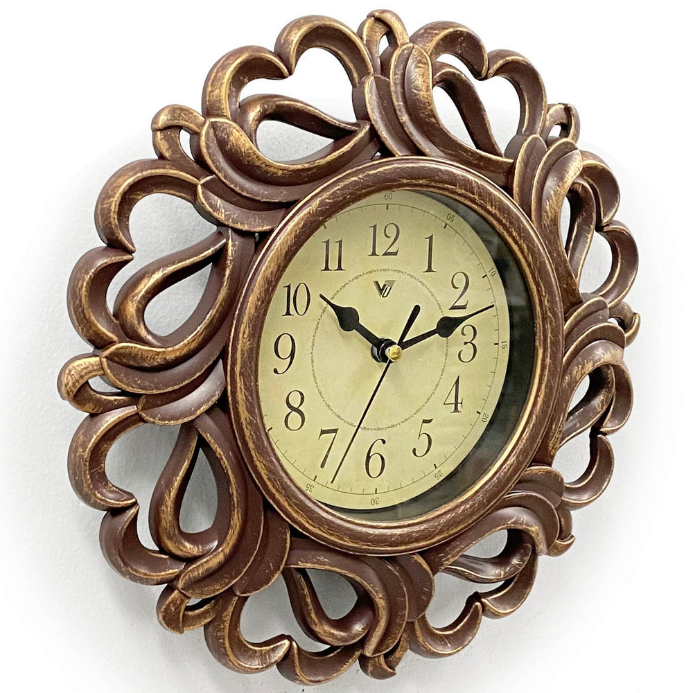 Victory Vintage Distressed Medina Small Wall Clock Brown 25cm CJH-5827G 2