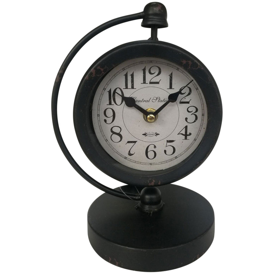 Yearn Central Station Crescent Metal Desk Clock Numbers 20cm 24339CLK 1