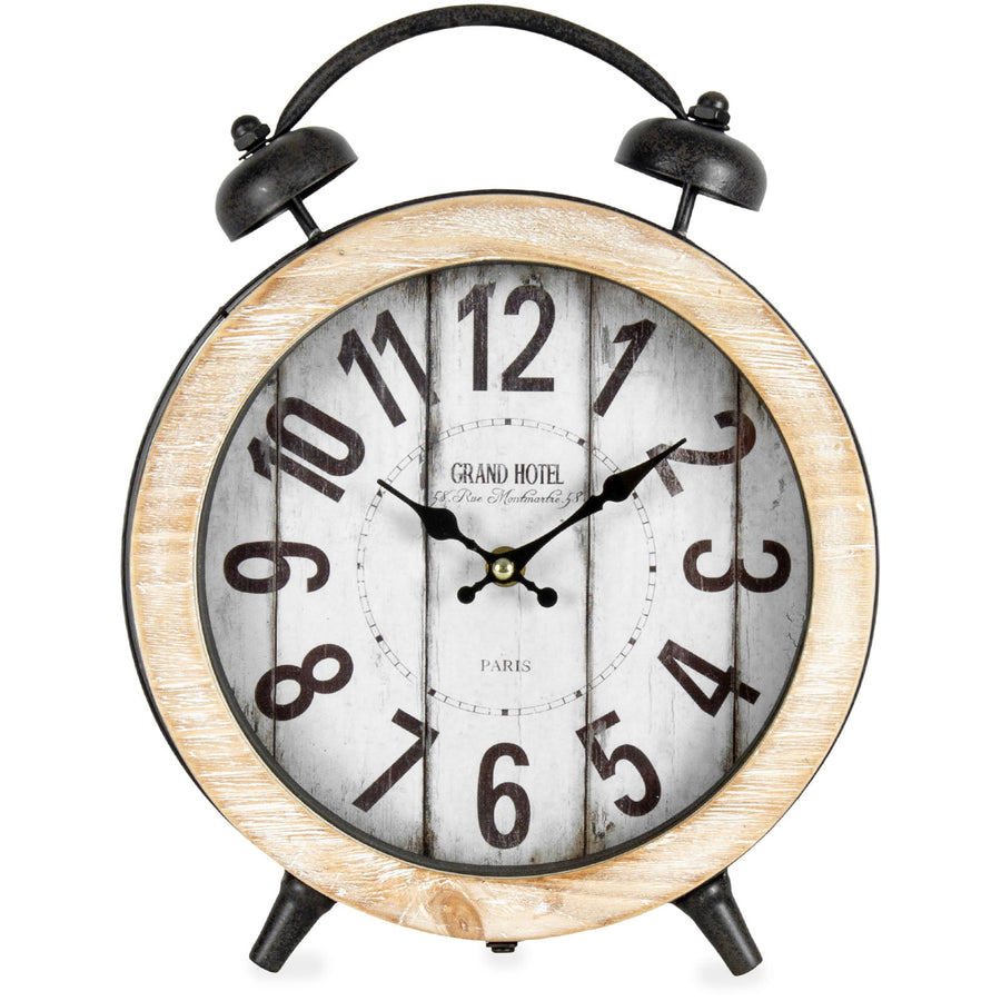 Yearn Grand Hotel Twin Bell Faux Alarm Desk Clock 32cm 11730CLK 1