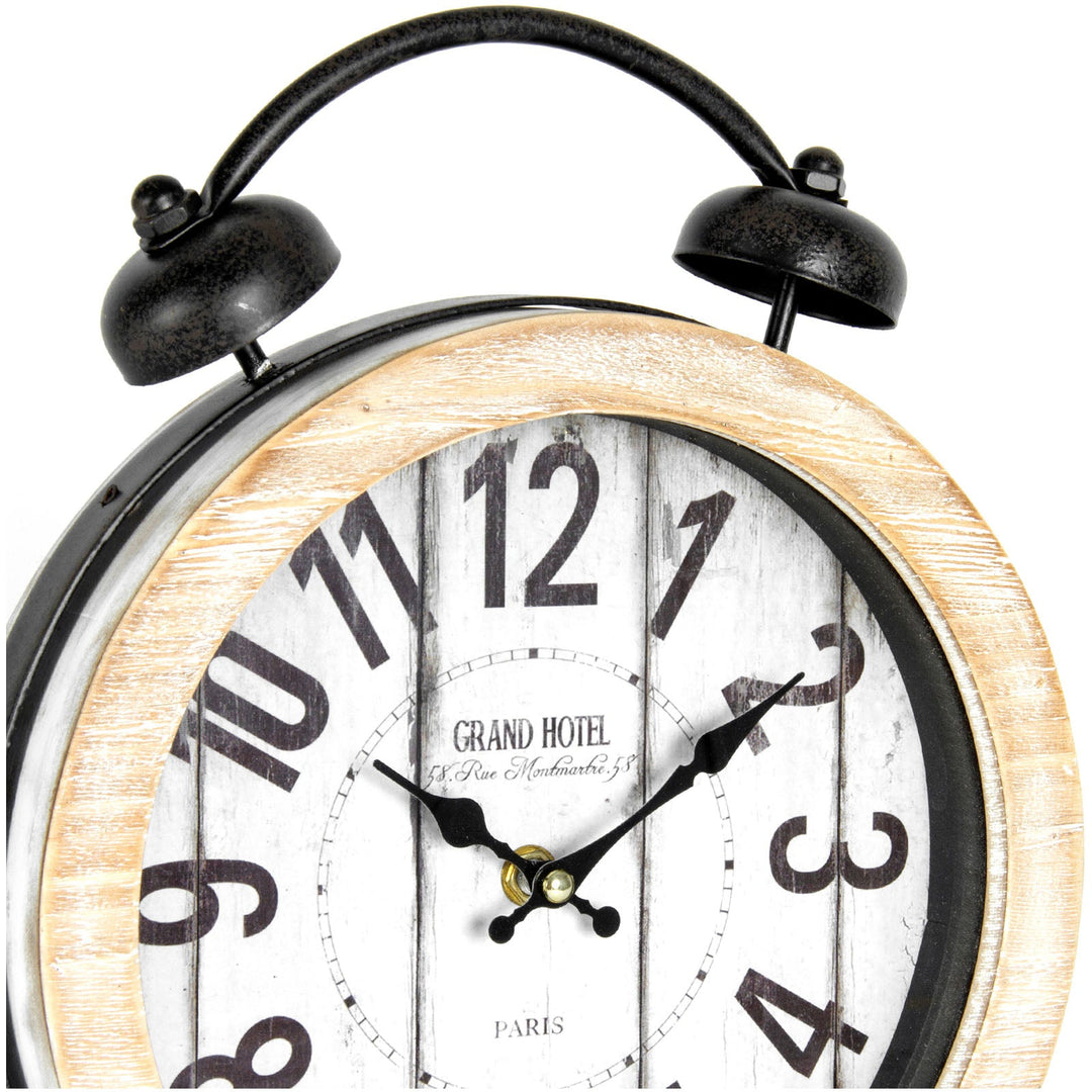 Yearn Grand Hotel Twin Bell Faux Alarm Desk Clock 32cm 11730CLK 4