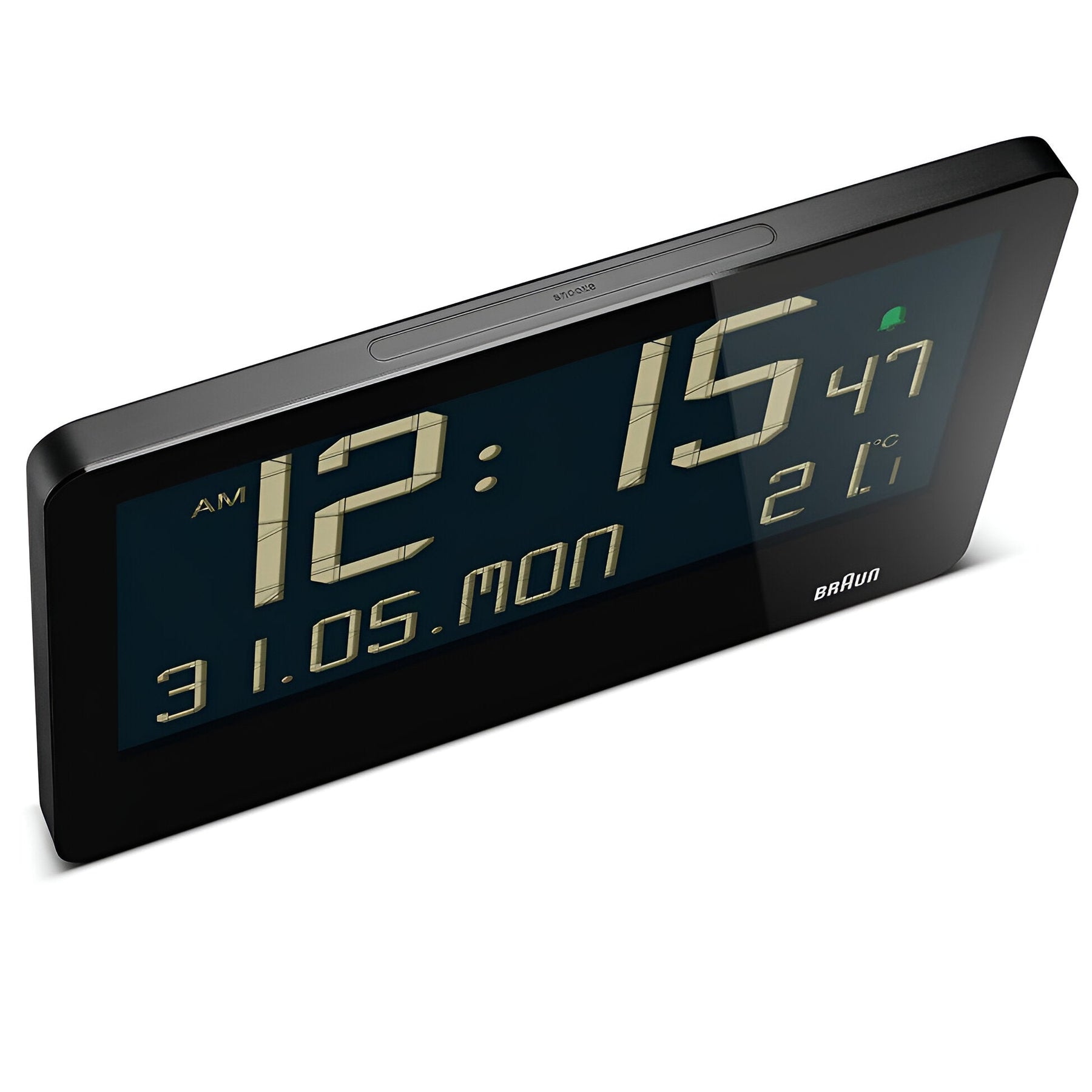 Digital Reverse Clock Braun Multifunction Reverse LCD Alarm Wall & Desk Clock Black – Oh Clocks