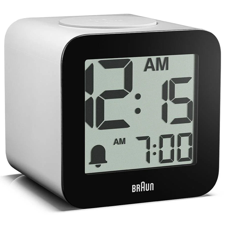 Braun Time Speaking Digital Alarm Clock White 8cm BC25WP 1