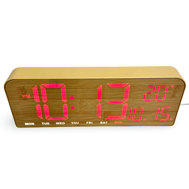Checkmate Cedric USB Powered Digital Day Date Wall Desk Clock Red 24cm TGH-7070RD 4