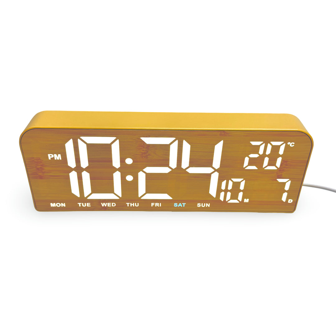 Checkmate Cedric USB Powered Digital Day Date Wall Desk Clock White 24cm TGH-7070WT 4