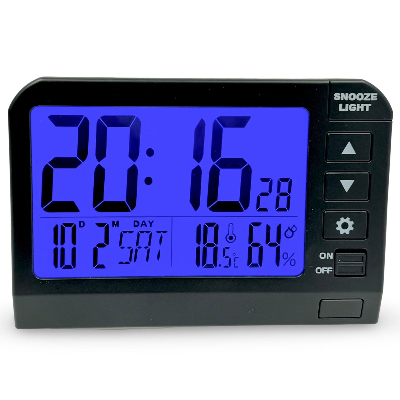 Checkmate Charlie Multifunction LCD Alarm Clock Black 17cm VGW-767BK 2