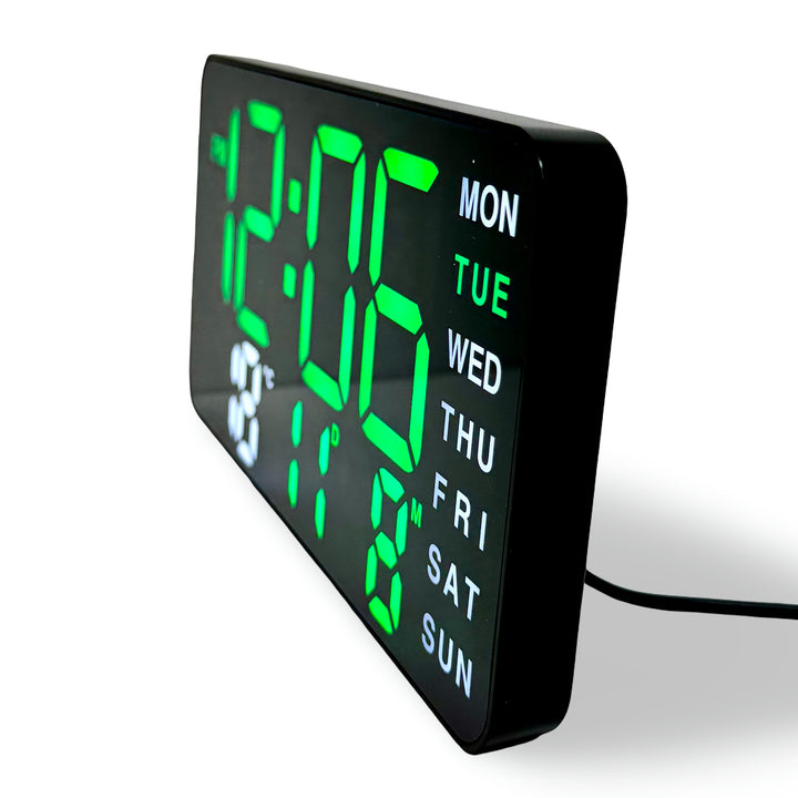 Checkmate Metro USB Powered Digital Day Date Wall Desk Clock Green 22cm VGW-3835GN 3
