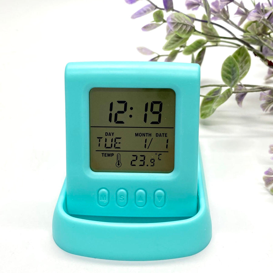 Checkmate Miles Multifunction Travel Alarm Clock Blue 11cm VGW-615-BLU 1