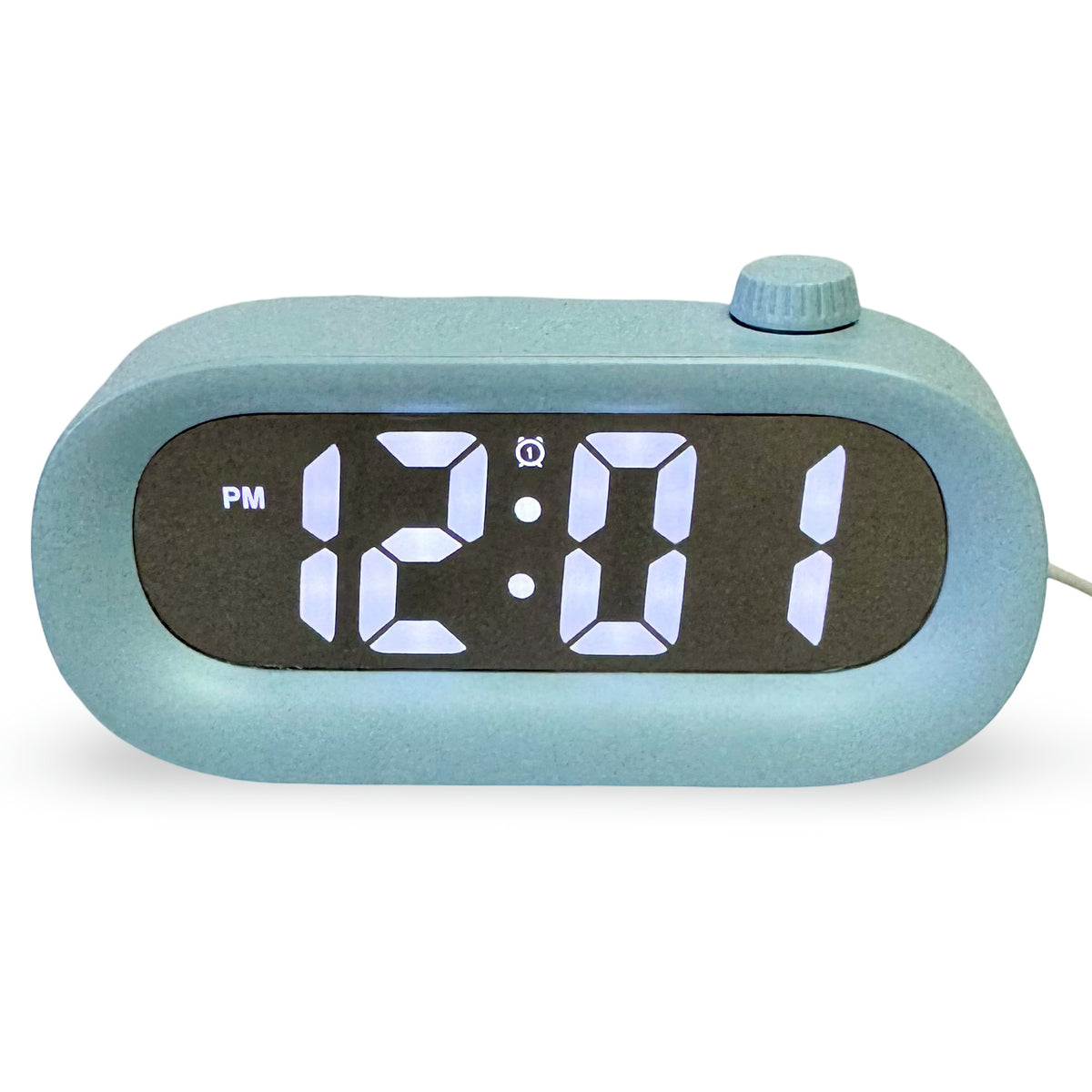 Checkmate Poppy USB Powered Compact Oval Digital Alarm Clock Blue 15cm VGW-2331BL 1