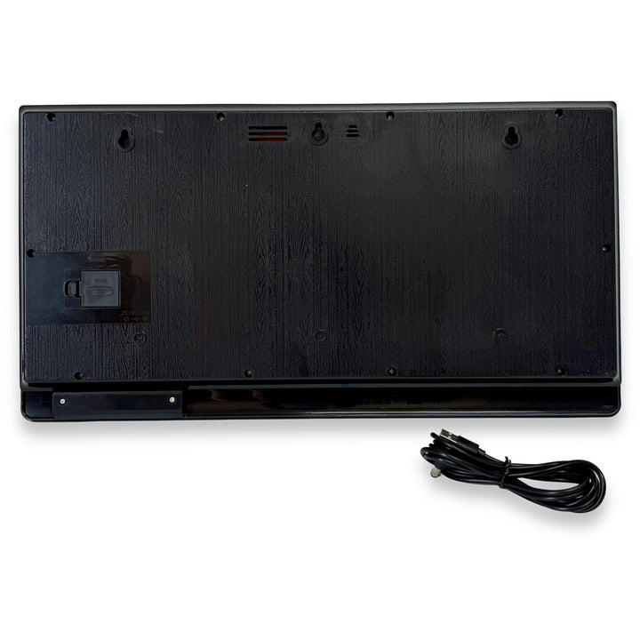 Checkmate Rigel USB Powered LED Date Temperature Wall Clock Green 48cm CTL-8025GN 3