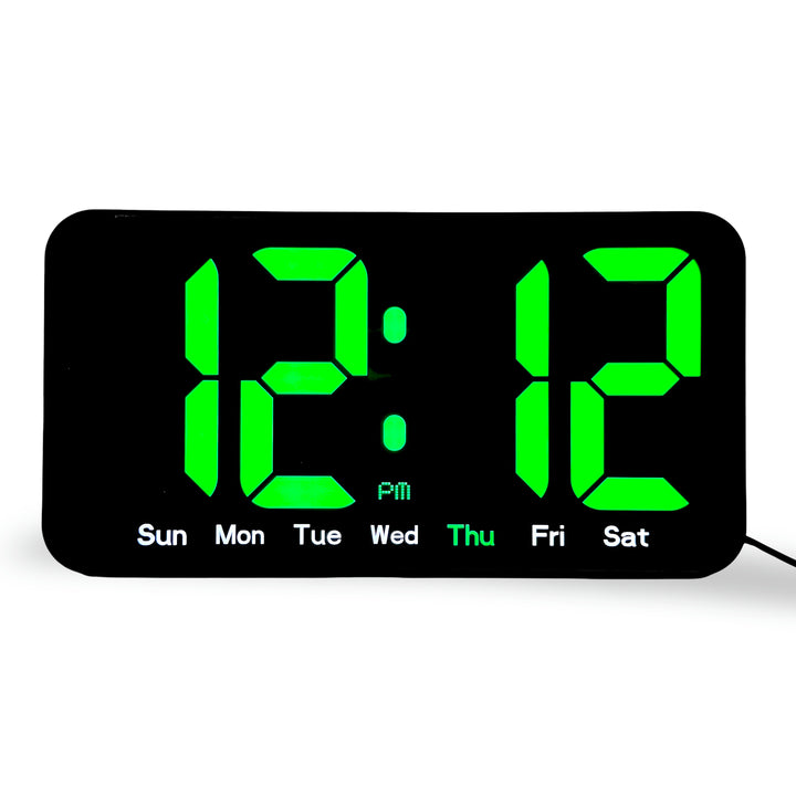 Checkmate Sonny USB Powered Digital Day Wall Desk Clock Green 26cm VGW-3826GN 2