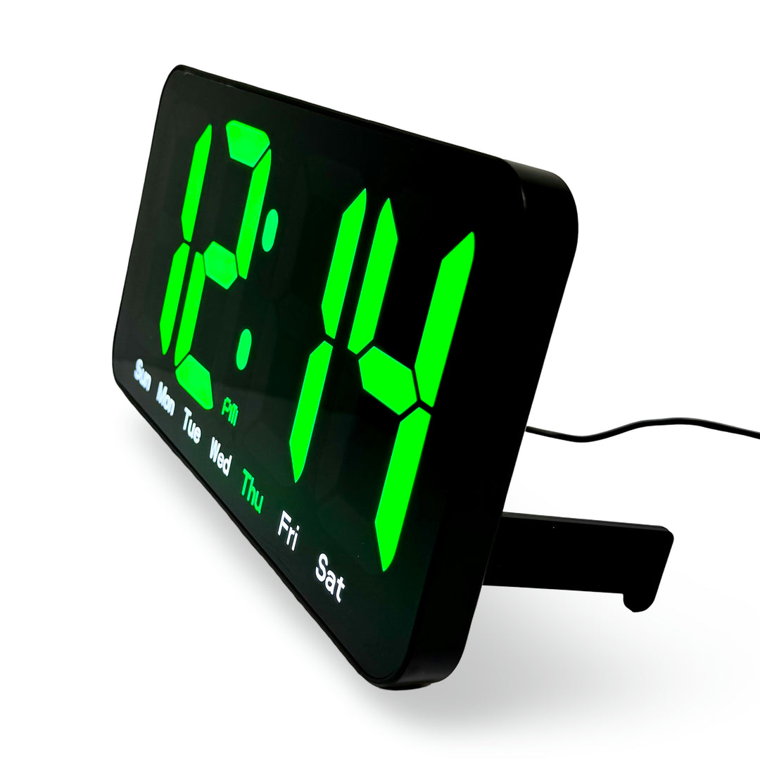 Checkmate Sonny USB Powered Digital Day Wall Desk Clock Green 26cm VGW-3826GN 3