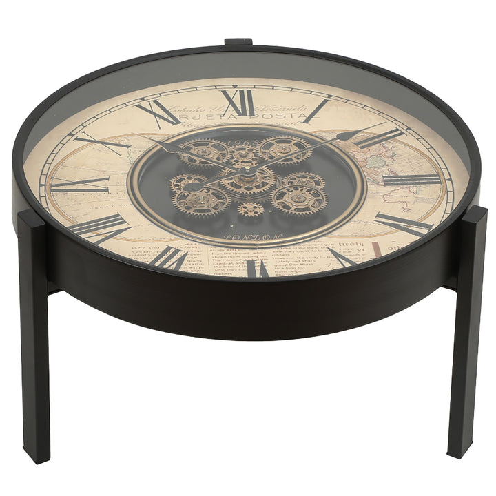 Chilli Decor 2 in 1 1968 London Side Table Floor Clock Beige 62cm TQ-E187 1
