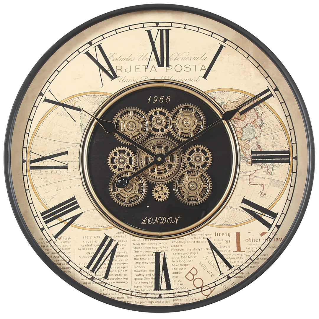 Chilli Decor 2 in 1 1968 London Side Table Floor Clock Beige 62cm TQ-E187 3