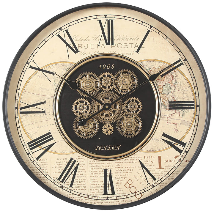 Chilli Decor 2 in 1 1968 London Side Table Floor Clock Beige 62cm TQ-E187 3