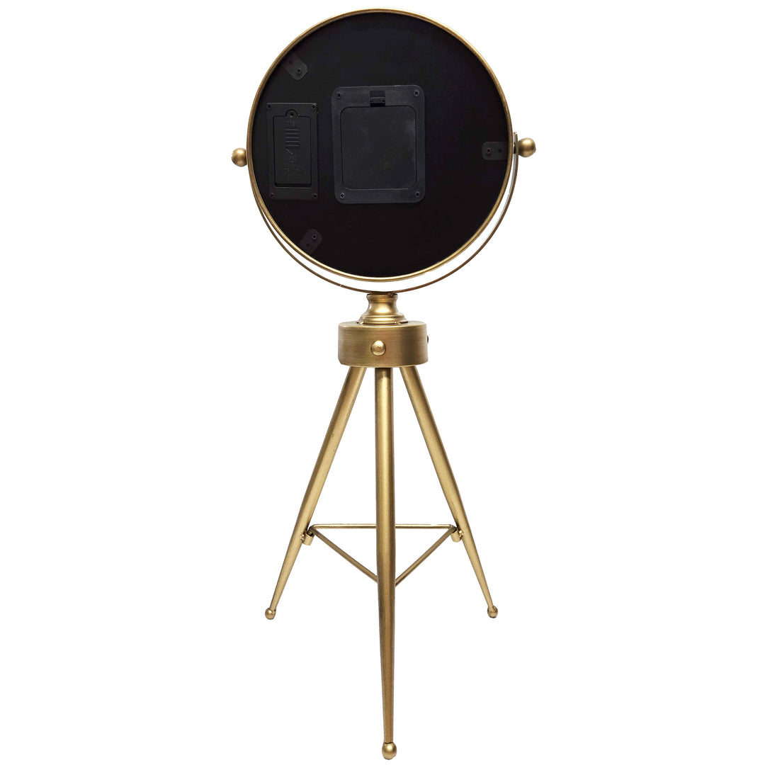 Chilli Decor Bristol Tripod Gold Wash Metal Moving Gears Floor Clock 59cm TQ-E42 3