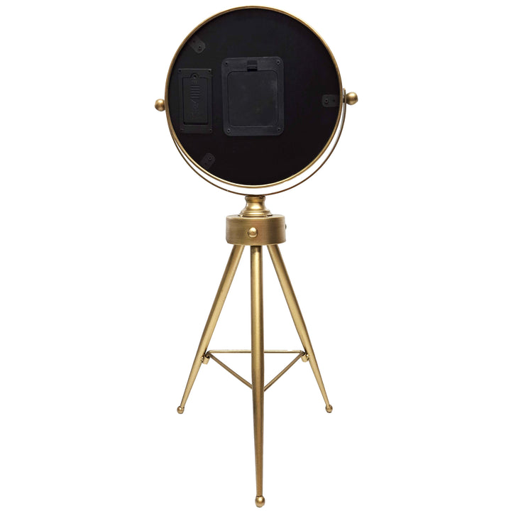Chilli Decor Bristol Tripod Gold Wash Metal Moving Gears Floor Clock 59cm TQ-E42 3