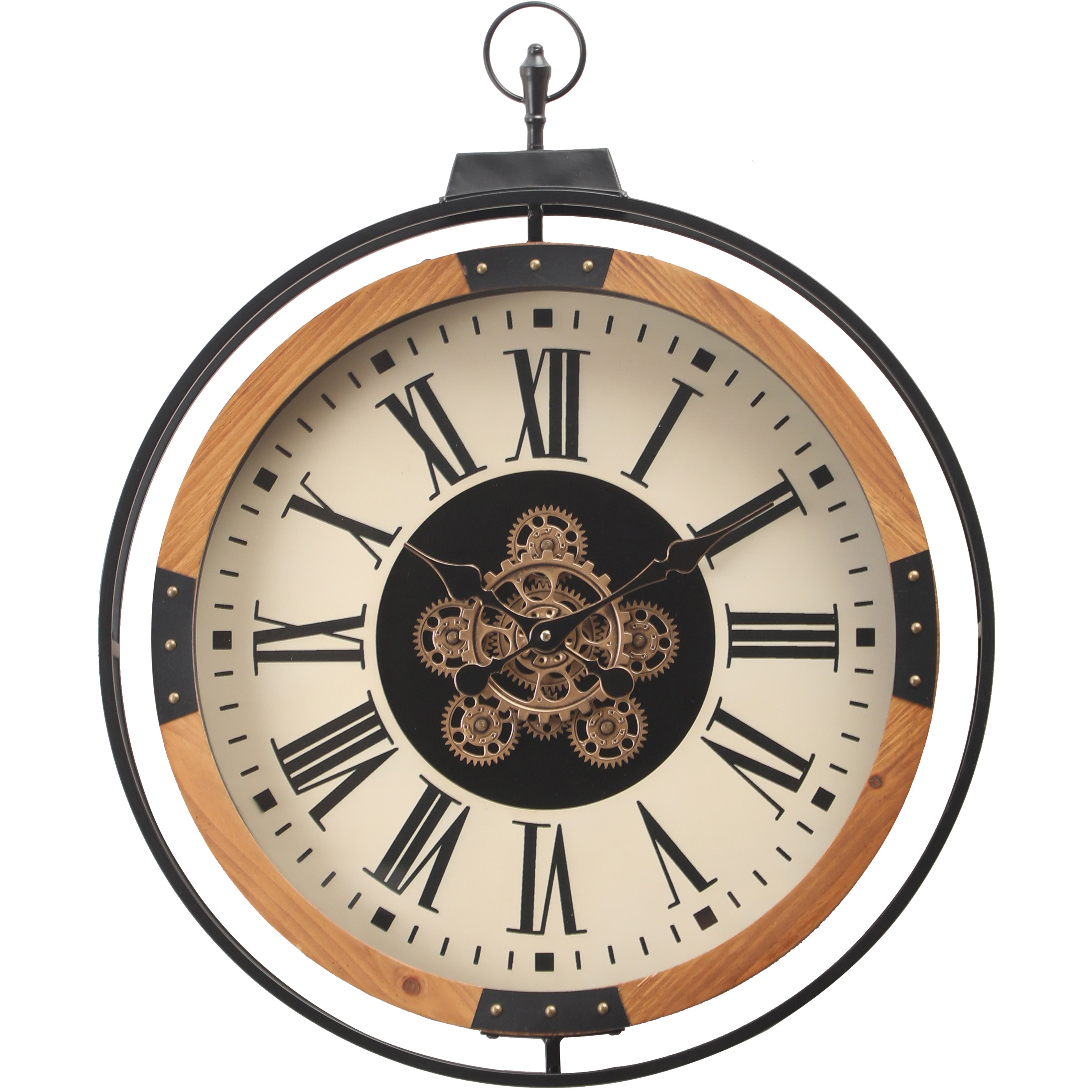 Fob Clock Colour In Buy Clayton FOB Wooden Metal Moving Gears Wall Clock 74cm Online – Oh ...
