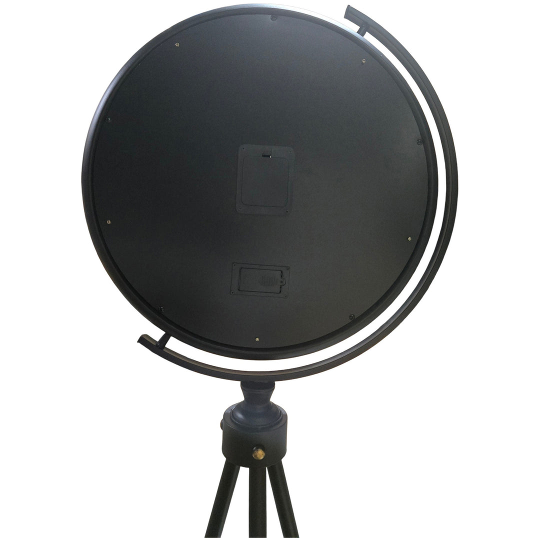 Chilli Decor Marco Map Black Silver Metal Tripod Moving Gears Floor Clock 192cm TQ-E149 4