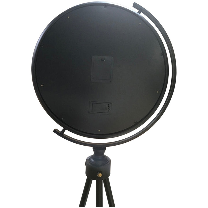 Chilli Decor Marco Map Black Silver Metal Tripod Moving Gears Floor Clock 192cm TQ-E149 4