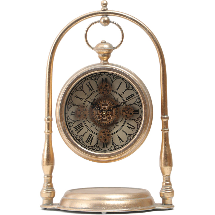 Chilli Decor Marrakesh Arch Gold Metal Moving Gears Desk Clock 47cm TQ-E11 1 #size_47cm