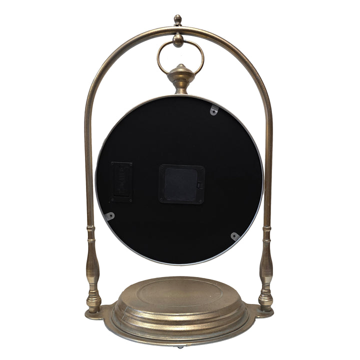 Chilli Decor Marrakesh Arch Gold Metal Moving Gears Desk Clock 67cm TQ-E10 5 