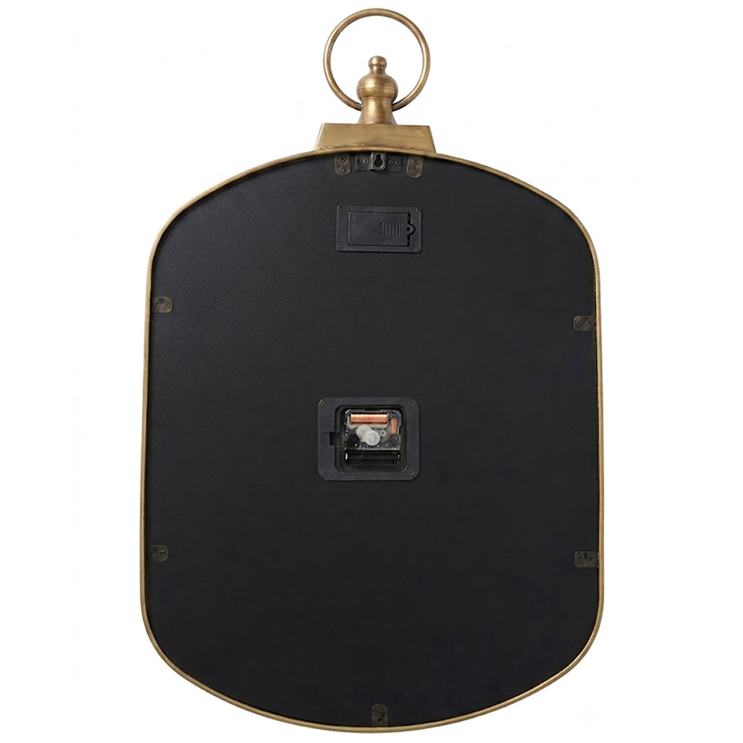 Chilli Decor Old Town London Gold Rectangular FOB Moving Gears Wall Clock 73cm TQ-E204 4