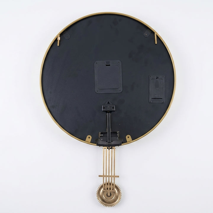 Chilli Decor Paris Antiquite Gold Pendulum Moving Gears with Shelf Wall Clock 102cm TQ-E255 4