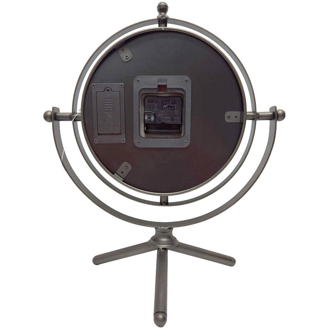 Chilli Decor Saturn Rings Industrial Metal Moving Cogs Desk Clock Charcoal 41cm TQ-E54 3