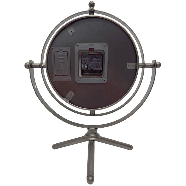 Chilli Decor Saturn Rings Industrial Metal Moving Cogs Desk Clock Charcoal 41cm TQ-E54 3
