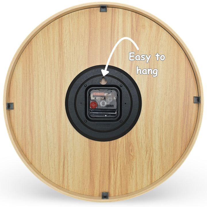Clocksicle Silent Wood Wall Clock 40cm Back #size_40cm #size_40cm