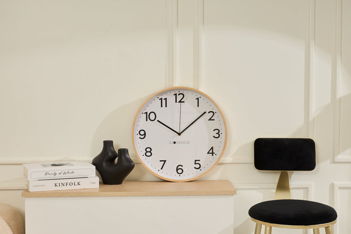 Clocksicle Silent Wood Wall Clock Black 40cm CC-40-BLCK 5 #size_40cm