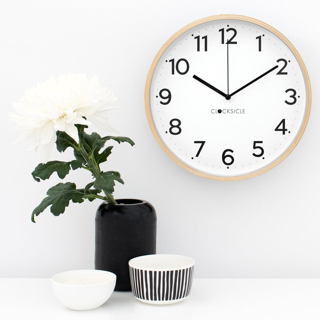 Clocksicle Silent Wood Wall Clock Black Lifestyle2