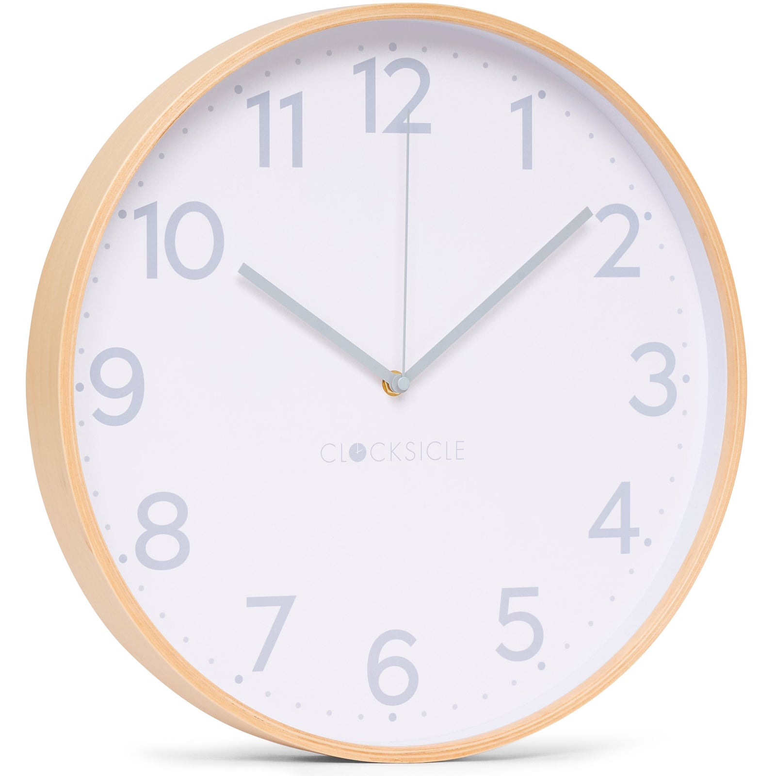 Clocksicle Silent Wood Wall Clock Grey 31cm CC-30-GREY Angle1 #size_31cm