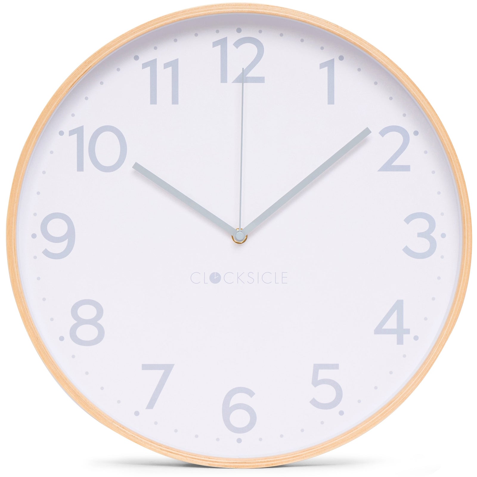 Clocksicle Silent Wood Wall Clock Grey 31cm CC-30-GREY Front #size_31cm