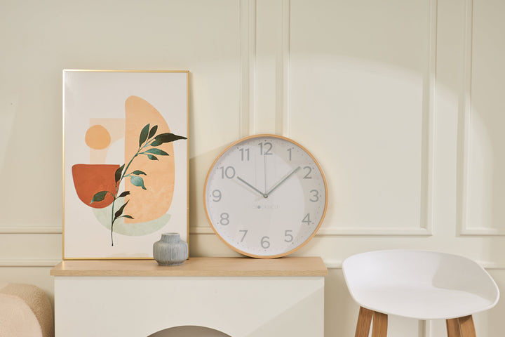 Clocksicle Silent Wood Wall Clock Grey 40cm CC-40-GREY 4 #size_40cm