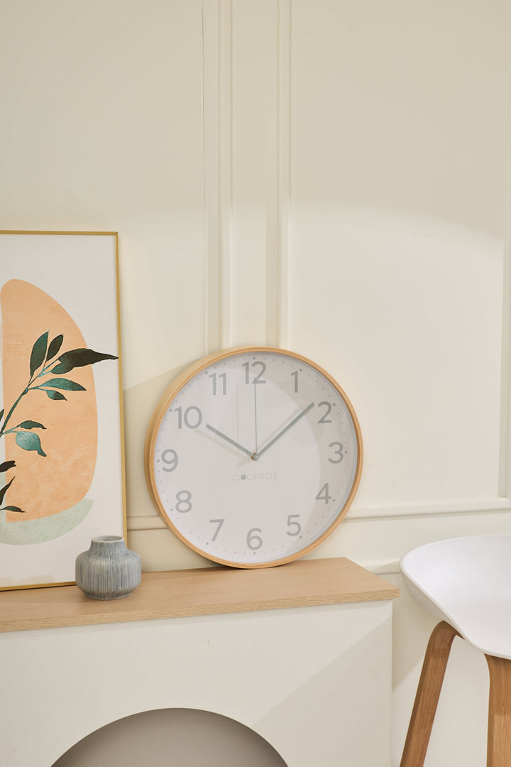 Clocksicle Silent Wood Wall Clock Grey 40cm CC-40-GREY 5 #size_40cm