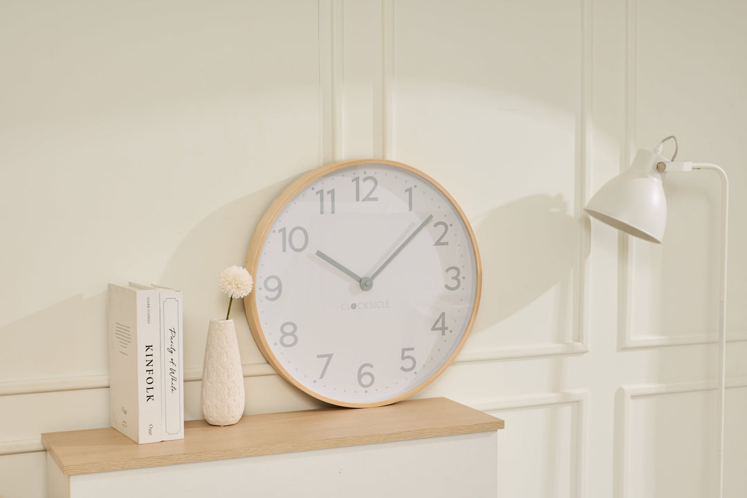 Clocksicle Silent Wood Wall Clock Grey 50cm CC-50-GREY 4 #size_50cm
