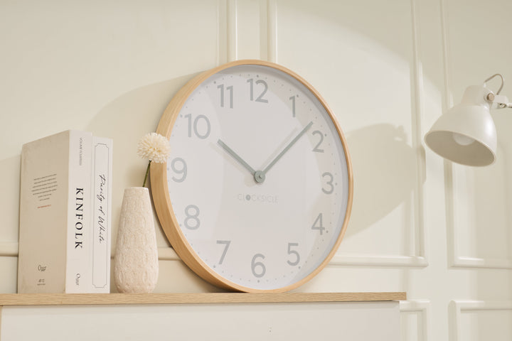 Clocksicle Silent Wood Wall Clock Grey 50cm CC-50-GREY 5 #size_50cm