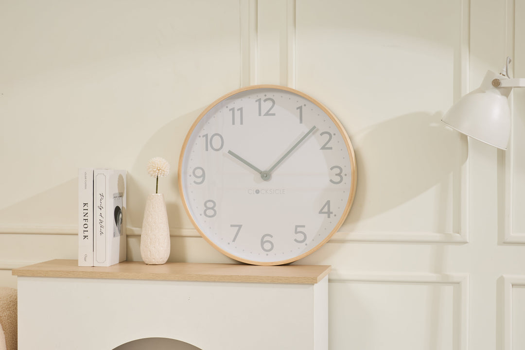 Clocksicle Silent Wood Wall Clock Grey 50cm CC-50-GREY 6 #size_50cm