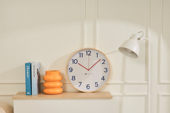 Clocksicle Silent Wood Wall Clock Navy 40cm CC-40-NAVY 4 #size_40cm
