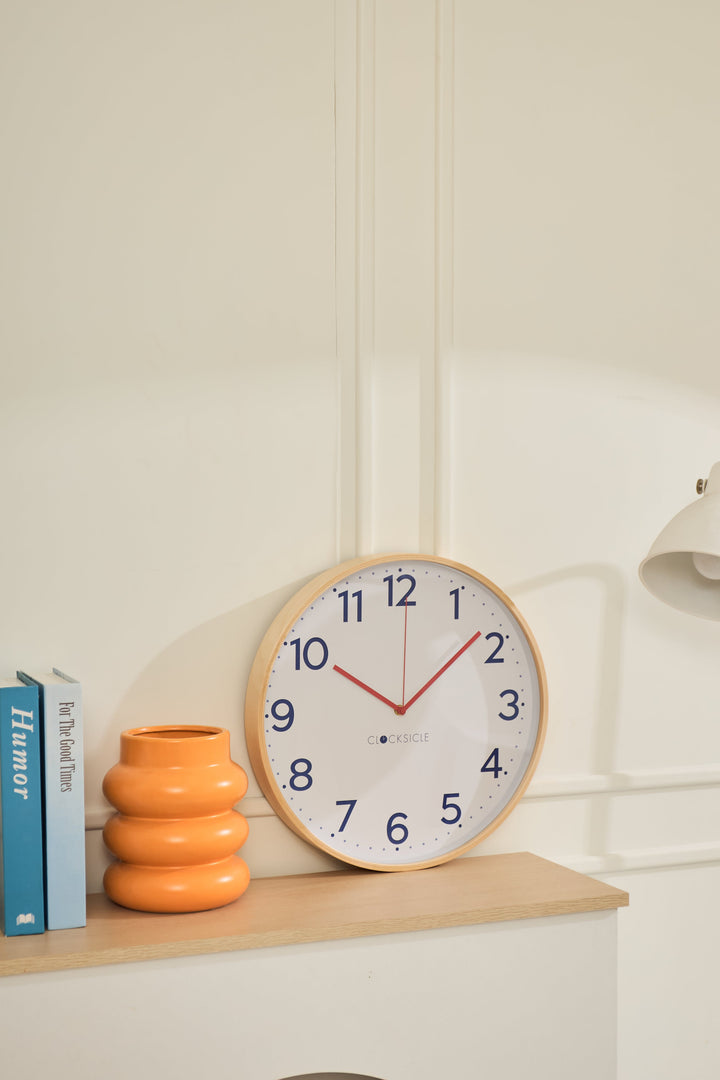 Clocksicle Silent Wood Wall Clock Navy 40cm CC-40-NAVY 5 #size_40cm