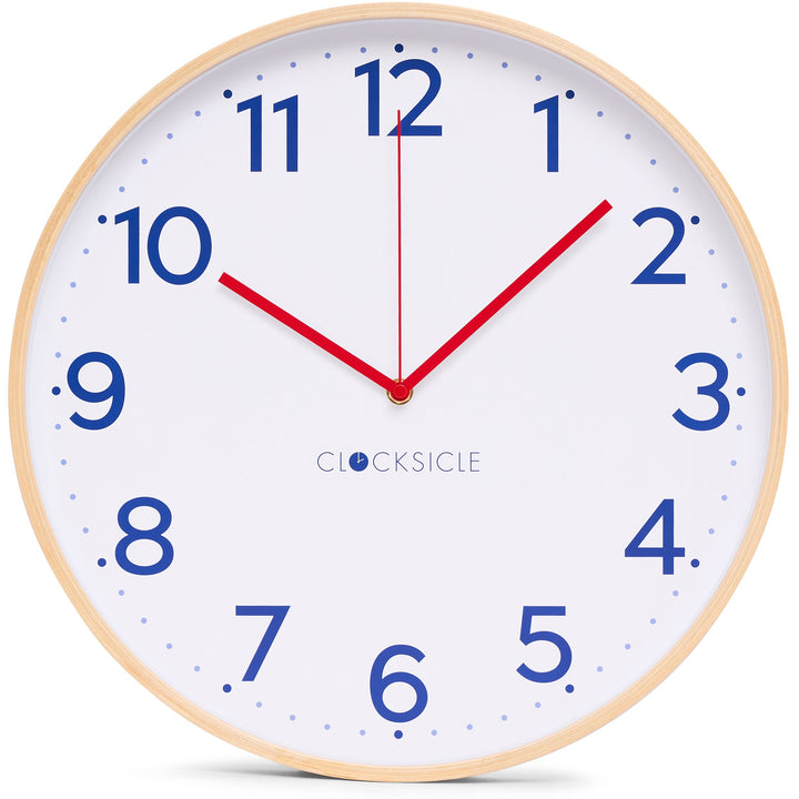 Clocksicle Silent Wood Wall Clock Navy 40cm CC-40-NAVY Front #size_40cm
