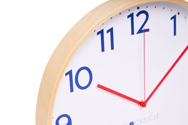 Clocksicle Silent Wood Wall Clock Navy 40cm CC-40-NAVY Zoom #size_40cm